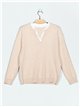 Soft sweater with lace (S/M-L/XL)