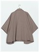 Buttoned maxi soft cape camel