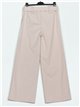 Belted straight soft trousers beis