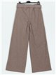 Belted straight soft trousers camel