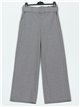 Belted straight soft trousers gris