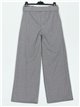 Belted straight soft trousers gris