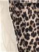 Chaqueta acolchada ligera leopardo beis