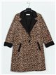 Neoprene leopard print coat leopardo