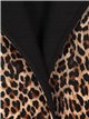 Neoprene leopard print coat leopardo