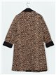 Neoprene leopard print coat leopardo