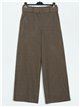 Belted straight striped trousers verde-militar