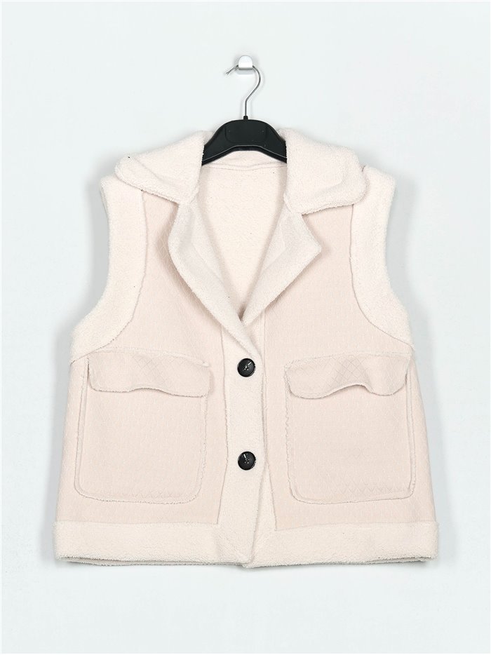 Sherpa lined waistcoat beis