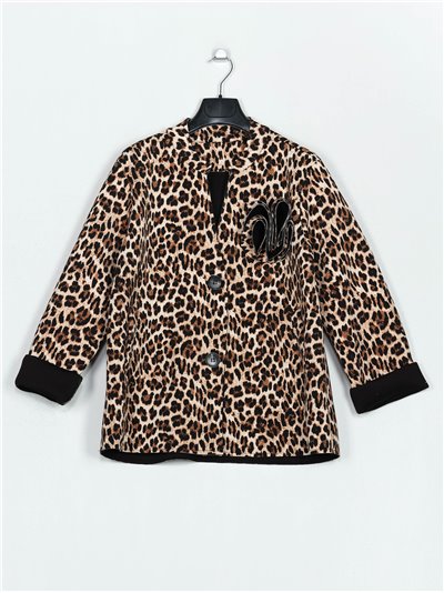 Chaqueta leopardo neopreno leopardo