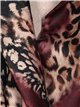 Belted animal print soft cape vino