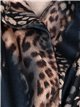 Belted animal print soft cape marino