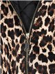 Leopard print quilted bomber jacket leopardo