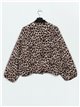 Bomber amplio acolchado leopardo leopardo