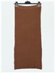 Textured cable-knit midi skirt marron