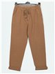 Pantalón cintura elástica camel