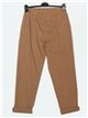 Pantalón cintura elástica camel