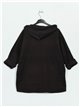 Plus size fleece slogan sweatshirts with hood negro