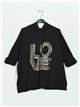 Plus size love sweatshirts negro