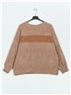 Sudadera pana talla grande camel