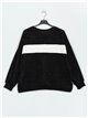 Plus size corduroy sweatshirts negro