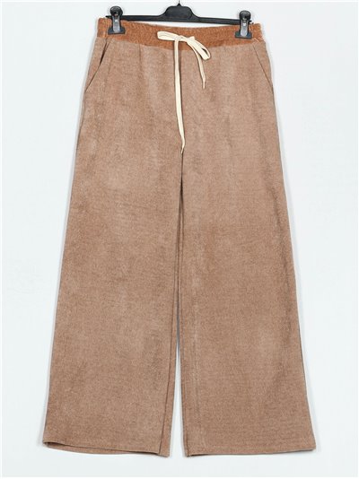 Straight corduroy trousers camel