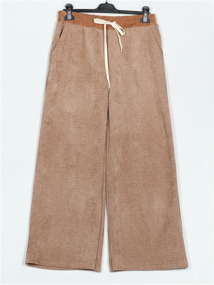 Straight corduroy trousers camel