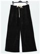 Straight corduroy trousers negro