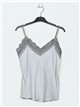 Faded-effect top with lace gris