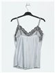 Faded-effect top with lace gris