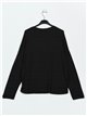 Oversize sweater with sequins negro