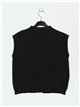 Knit waistcoat with buttons negro