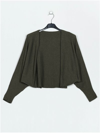 Soft cardigan verde-militar