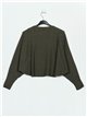 Soft cardigan verde-militar