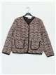 Leopard print quilted down puffer jacket leopardo