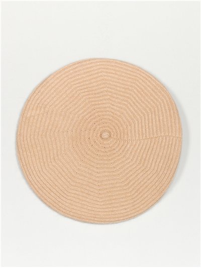 Textured beret taupe