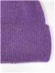 Gorro punto vuelta morado