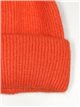 Turn-up knit beanie naranja