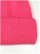 Turn-up knit beanie fucsia