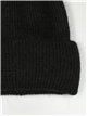 Turn-up knit beanie negro