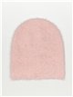 Gorro punto pelo rosa