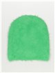 Gorro punto pelo verde-hierba