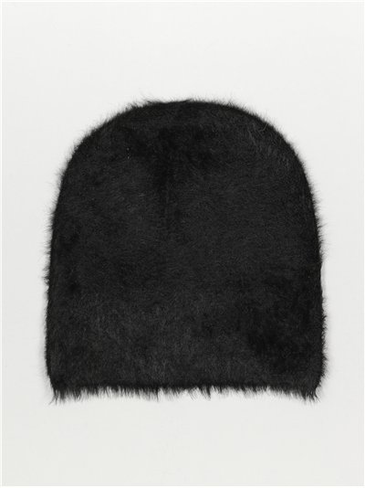 Gorro punto pelo negro