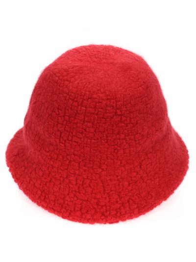 Gorro bucket borrego rojo