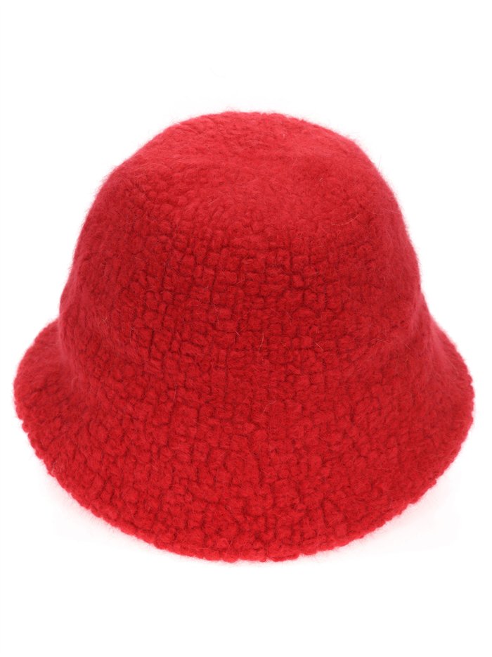 Gorro bucket borrego rojo