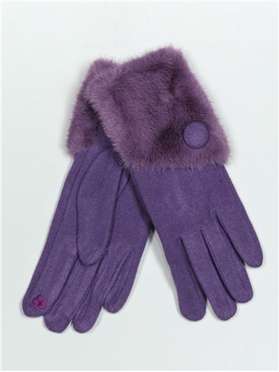 Gloves with faux fur colores surtidos