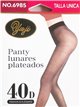 Pantis transparentes lunares 40 deniers negro-plata