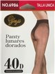 Pantis transparentes lunares 40 deniers negro-oro