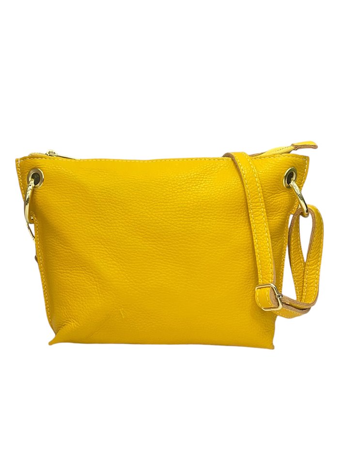 Bandolera piel amarillo