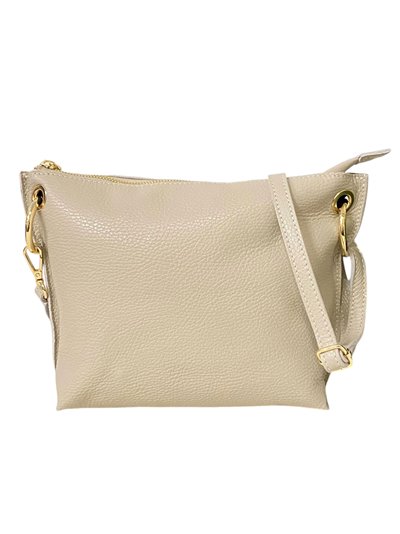 Bandolera piel beige