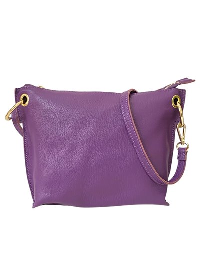 Bandolera piel morado